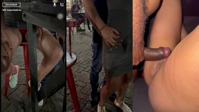 tirou a calcinha no barzinho e ganhou dedadas do comedor