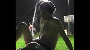 Wet soccer game
