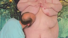 SSBBW STRIPPED NAKED OUT OF UNDERWEAR KISSED CARESSED AND JIGGLED