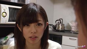 Petite Japanese girl with small tits seduced to creampie defloration by
