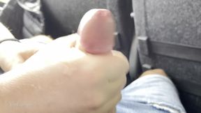 German MILF gives a wild handjob on a public bus