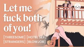ASMR Audio Porn: FFM Threesome Hotel Sex with Two Girls Fucking One Lucky Guy - Erotic Audio Story for Women
