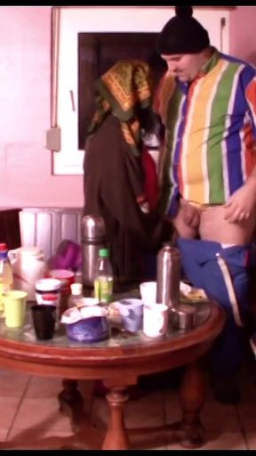 Thrilling moment from "German Farmer TV Show Fuck - Fat Guy with ugly Mature"