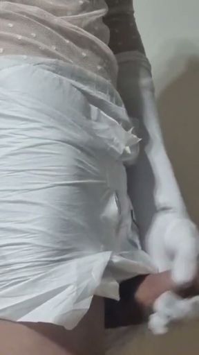 ABDL Diaper Sissy Jerking Off and Dancing   Clip 1