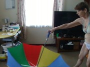 Sexy Playing With My Biiig Looong Umbrella!....Just For Youuuu!...