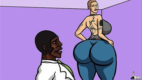Shaved-off dyke is getting the visit from a doctor BBC deep into her voluptuous body