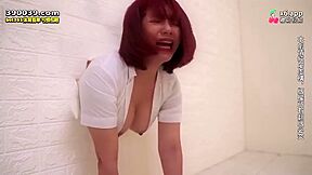 Asian Stuck In Wall Gets Fucked & Creampied