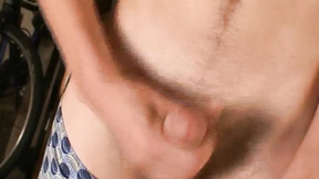 ”Emo amateur standing while stroking his heavy cock”