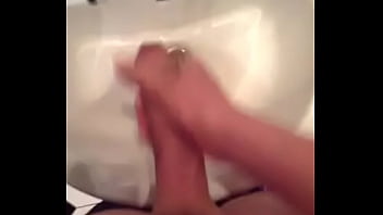 Teen masturbating in bathroom sink