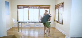 Horny sexy thief Elle Voneva punded hard by two hard cocks