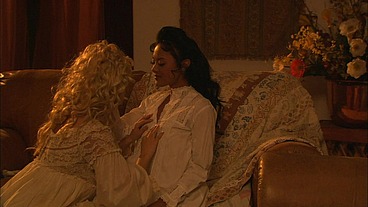 PillowGirls - Stunning blonde and brunette doing a lesbo wild-west cosplay