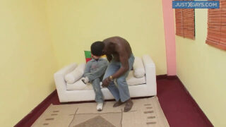 异族 口交，射精，黑人，无套，阴茎，大黑阴茎 – 日本男同性恋肛交