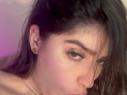 Mejor amiga de mi hermana aprende a chupar verga con swallow and blowjob deepthroat