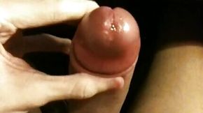 Edging with Cockring And Using Precum As Lube To Polish Glans