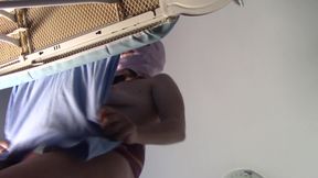 Sexy wife does housework naked. Hot hairy latina, big tits, big ass. Sexy wife massages her hairy pussy. Hot hairy brunette, big