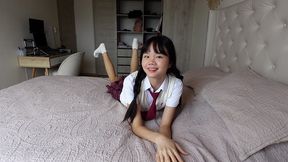 innocent-looking asian student baebi hel doesn t do her homework - stepdad destroys her pussy