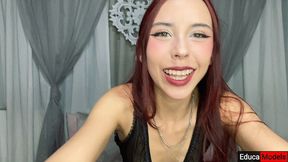 anniexnow hairy and skinny teen masturbating with big dildo