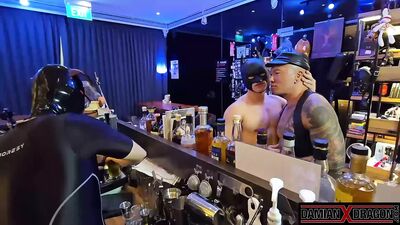 Damian Dragon Gives Bound Mask Man Wild Bondage Orgasms