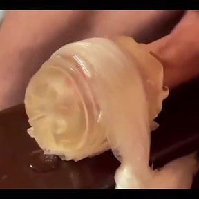 Dirty Talking Daddy Fucking Fleshlight and Moaning Until Huge Cum - Intense Shaking Orgasm