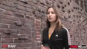 Amber Rayne Has Piss &mdash;  2 Golden Showers and Sucking 2 Cocks