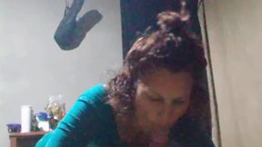 Madrastra mounts stepson's cock and sucks him