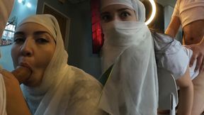 cherry in white hijab intense blowjob to wild doggy style porn video