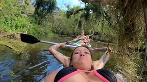 Couples swap after a kayaking adventure with Damiana and Bruna Carlos