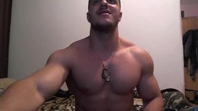 Smooth, Muscles, Flexing, Cock Flash, Jerking Off