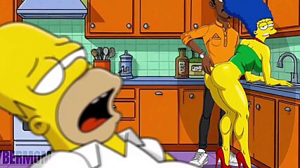 Husband Watches His Wife Take a Dick in Her Ass on the Kitchen Counter, Cuck Holding the Camera