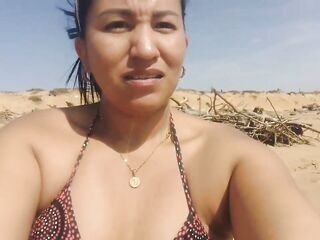 Lalin girl brunette hair sucks her stepdad's wang and masturbates whilst this chab works out his rod