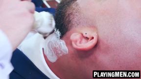 PlayingMen.com - Bruno Max fingers and fucks Ricky Hard's pink hole in a suit