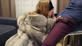 Romantic Tease in Fur for BDSM Blowjob