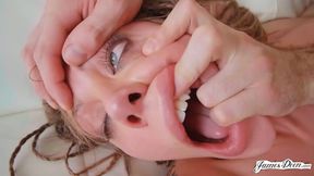 Hardcore babe handles huge cock and slaps James Deen