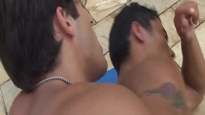 Horny Muscle Studs Get Wet and Wild in a Steamy Poolside Hookup