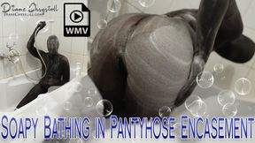 Pantyhose Encasement Soapy Bathing WMV