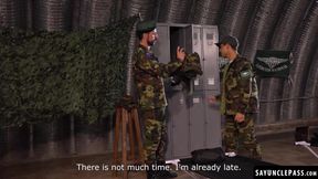 Felix Harris savors Sergeant Joris Leonard cock as punishment