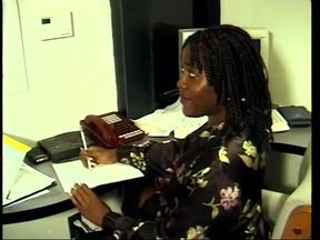 Black couple takes a break for hardcore fucking in the office