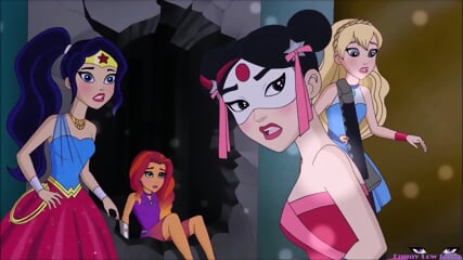 katana BALLBUSTING Balls Kick IN THE NUTS anime low blow DC super hero girls