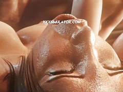 ▸ What Awaits Lara in the Temple? A Big Cock Shemale Ready to Explode Inside Her!