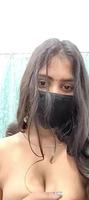 Girlfriend Shows And Presses Her Boobs On Video Call
