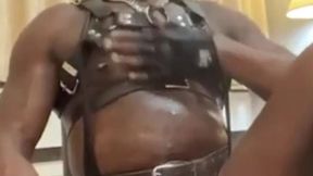 freaky oiled muscle hotel room flex show