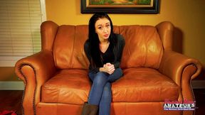 olyssia petite brunette coed rimjob toys handjob greedy cum swallow!