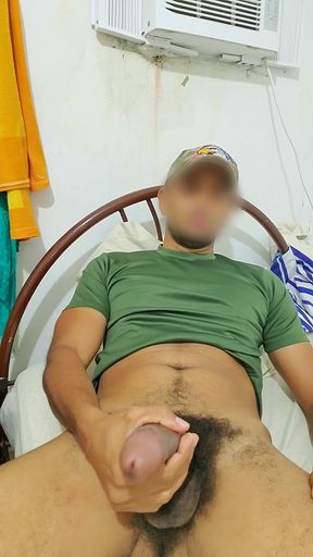 Latino Soldier Masturbates in His Room