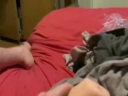 Had long sweaty wank session with my sex toy with cuming inside