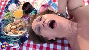 Tanned mature girlfriends fuck and cum