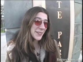 Scary hairy vintage pretty hippie gets off Jasmyne