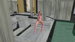 Big Breasted Shemale Masturbates with Torch in Wild 3D Hentai