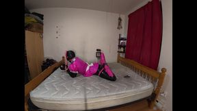 Sissy Maid Self Bondage Fiddle - Almost Stuck