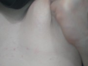 Trans Man FTM Self Titty Squeeze