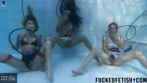 HD Lesbo Underwater threesome Helen Star scuba 69 Ashlee Rose oral sex Yessica Bunny 770